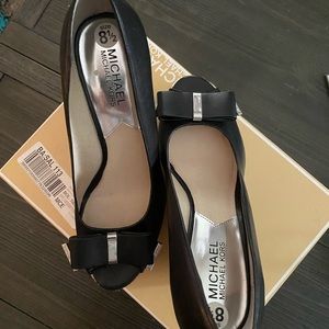 Black Michael Kors Meg wedges 8 1/2